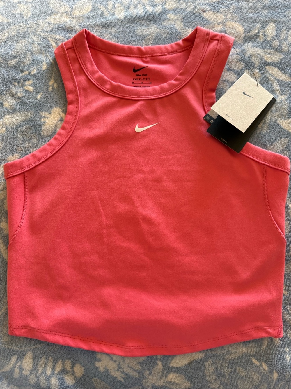 Nike Pink Dri-FIT High-Neck Athletic Tank Size Medium